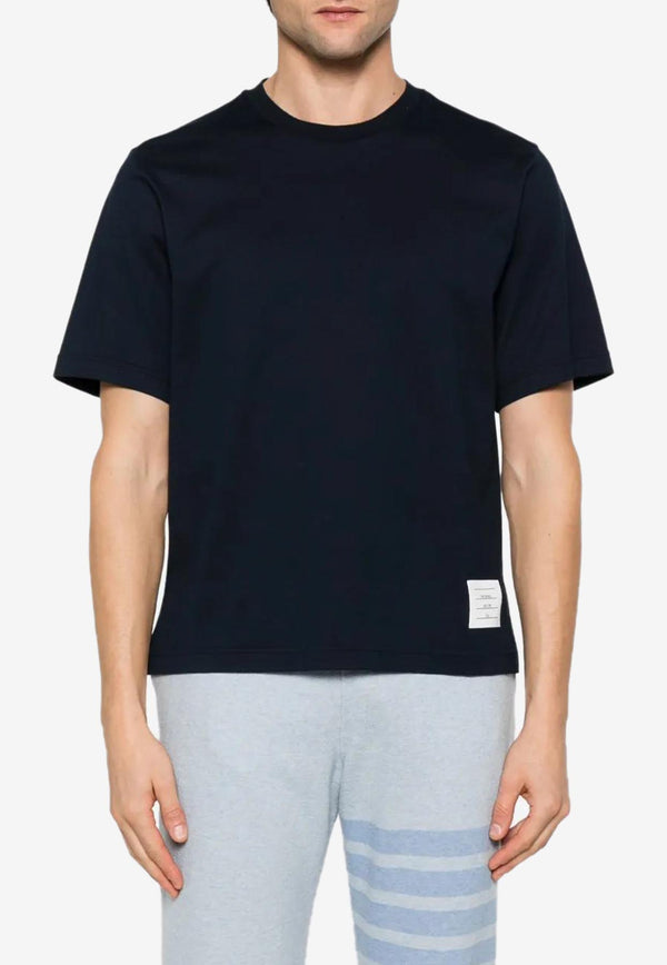 Thom Browne Signature Loopback Oversized T-shirt Navy MJS288A00042_415