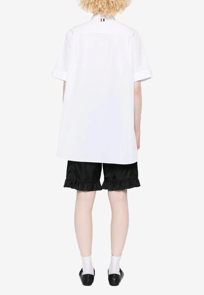 Thom Browne Grosgrain Bow Tie Poplin Shirt White FTU371G03113_100