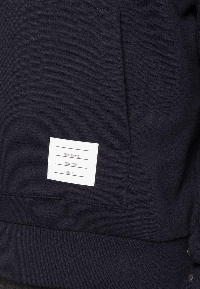Thom Browne Classic Loopback Hooded Sweatshirt Navy MJT086A03377_415