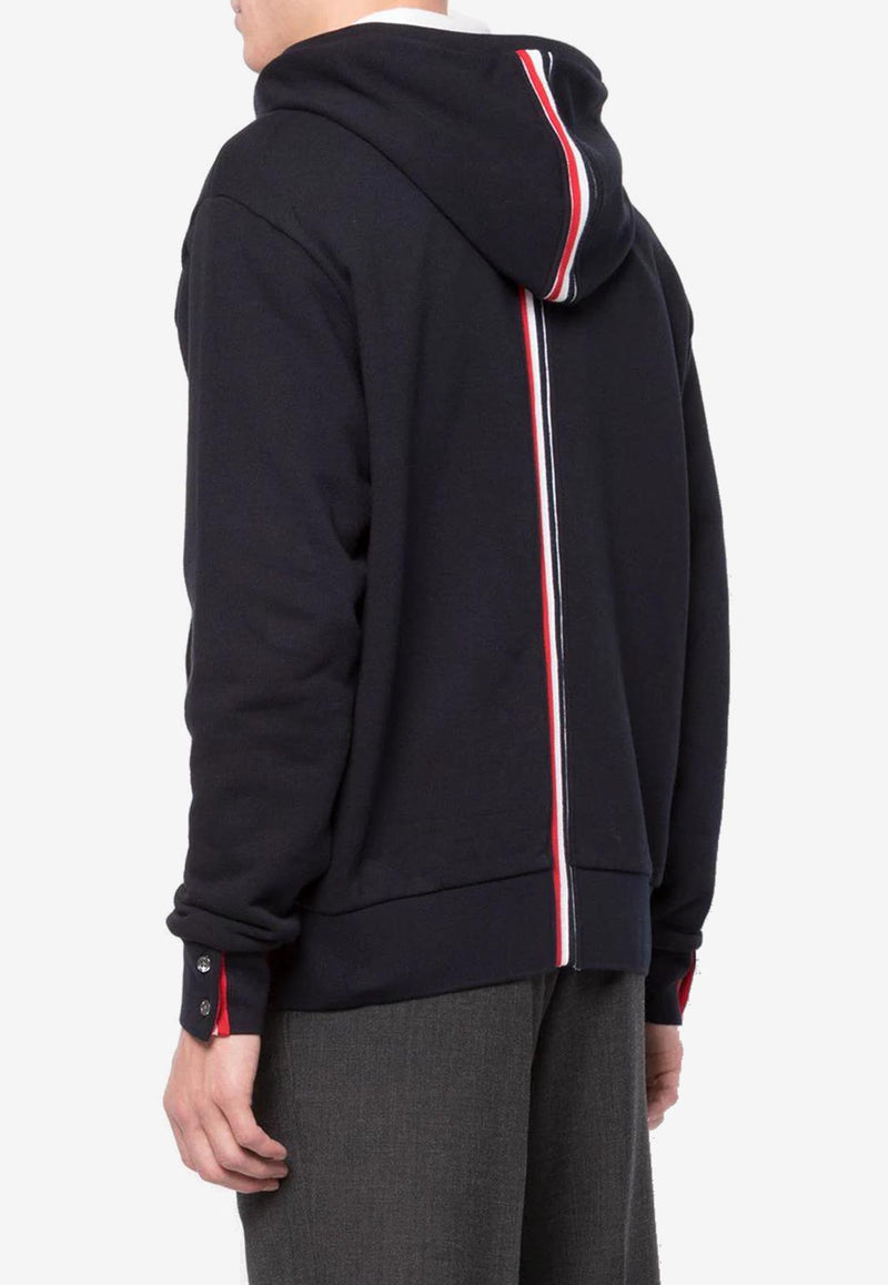 Thom Browne Classic Loopback Hooded Sweatshirt Navy MJT086A03377_415