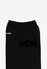 ANTIPAST Logo Embossed Socks Black ANP118A_BLACK