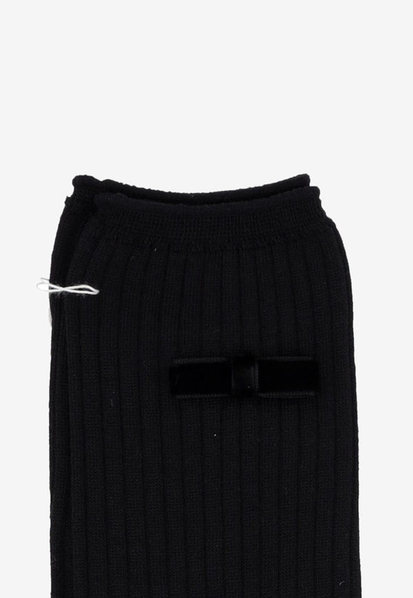 ANTIPAST Logo Embossed Socks Black ANP118A_BLACK