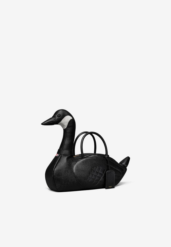 Thom Browne Pebbled Leather Goose Handbag Black UAG227A00198_001