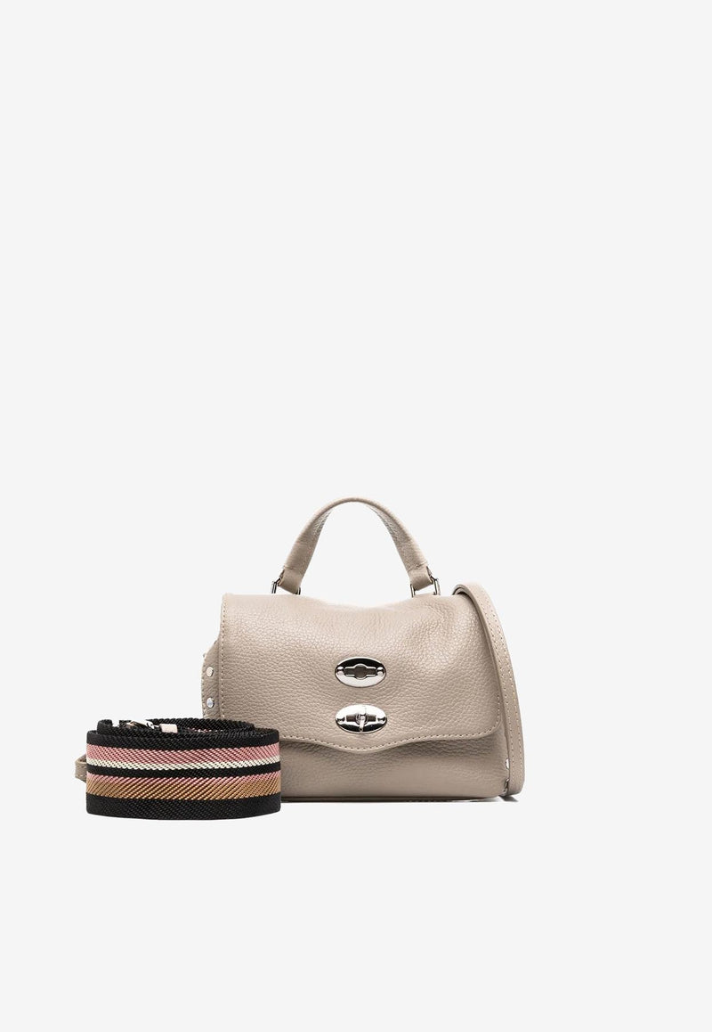 Zanellato Baby Postina Daily Pebbled Leather Top Handle Bag Taupe 0680100050000BABY_Z0160