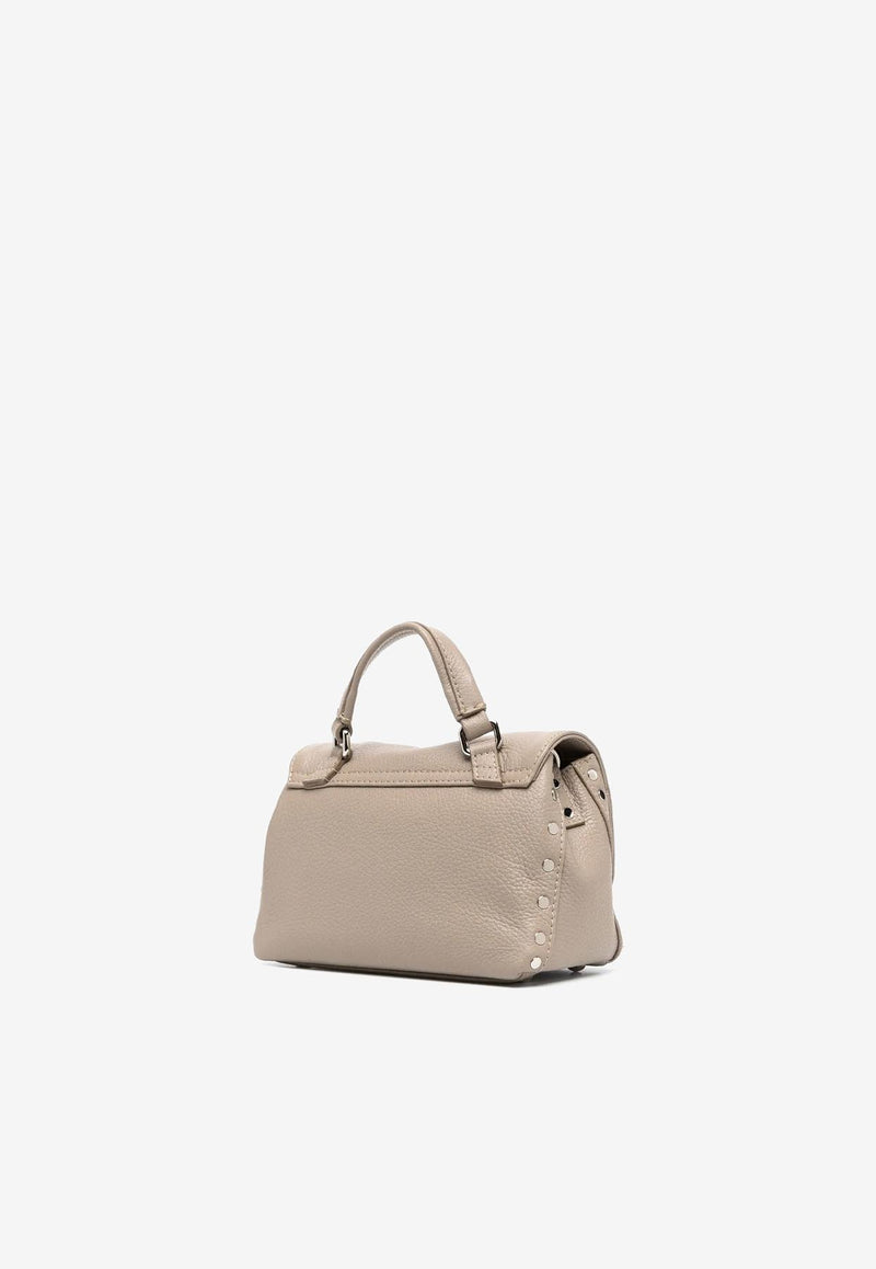 Zanellato Baby Postina Daily Pebbled Leather Top Handle Bag Taupe 0680100050000BABY_Z0160