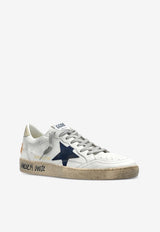 Golden Goose DB Ballstar Distressed Leather Sneakers White GMF00117F007571_11660