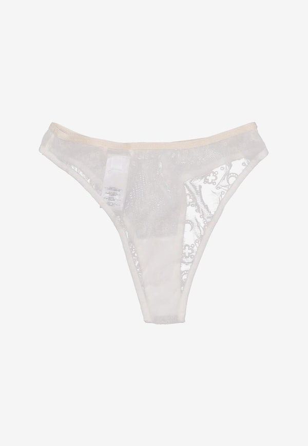 Marine Serre Mesh Flock High-Cut Panties Off-white WUW052ACJER0005_WH20