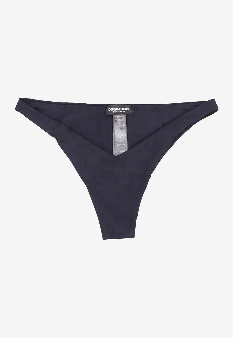 Dsquared2 Logo Print Bikini Bottom Black D6B225040_010