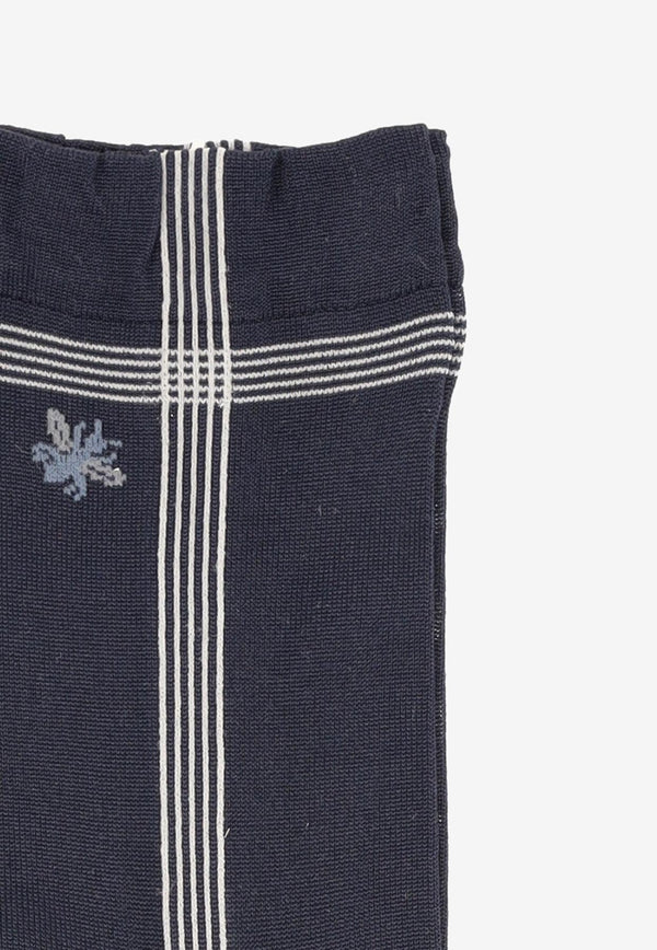 ANTIPAST Bee and Logo Embossed Socks Navy KT142MS_NAVY