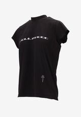 Rick Owens DRKSHDW Small Level T Printed T-shirt Black DS01E3208RNEP5_0911