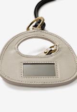 Miu Miu Wander Trick Leather Keyring White 5TL3572CWB_F0009