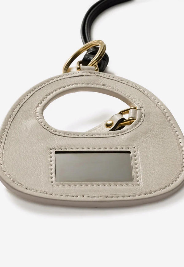 Miu Miu Wander Trick Leather Keyring White 5TL3572CWB_F0009