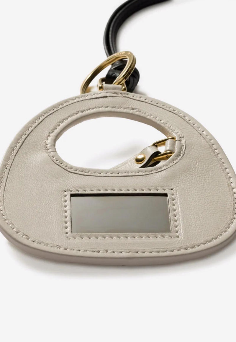 Miu Miu Wander Trick Leather Keyring White 5TL3572CWB_F0009