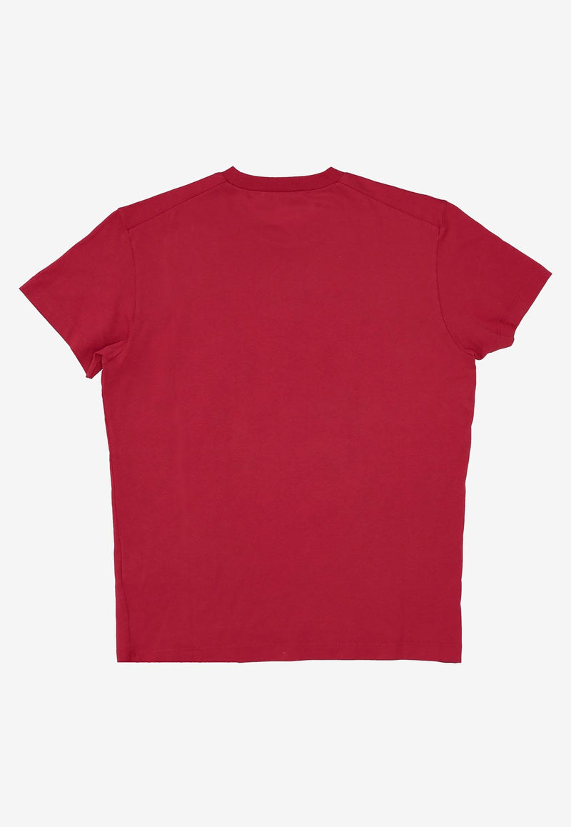 Dsquared2 Logo Palm Tree T-shirt Red S75GD0475D20020_305W