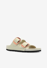 Birkenstock Arizona Lacquer Leather Slides Ecru 1027850_High-Shine Ecru