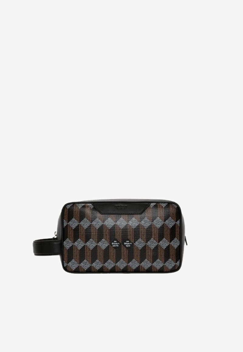 Au Départ Square 20 Monogram Pouch Bag Black SMWB002_282
