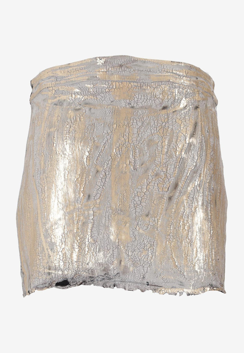 Rick Owens DRKSHDW Megacrust Mini Skirt Gold DS01E3342SGMC_02