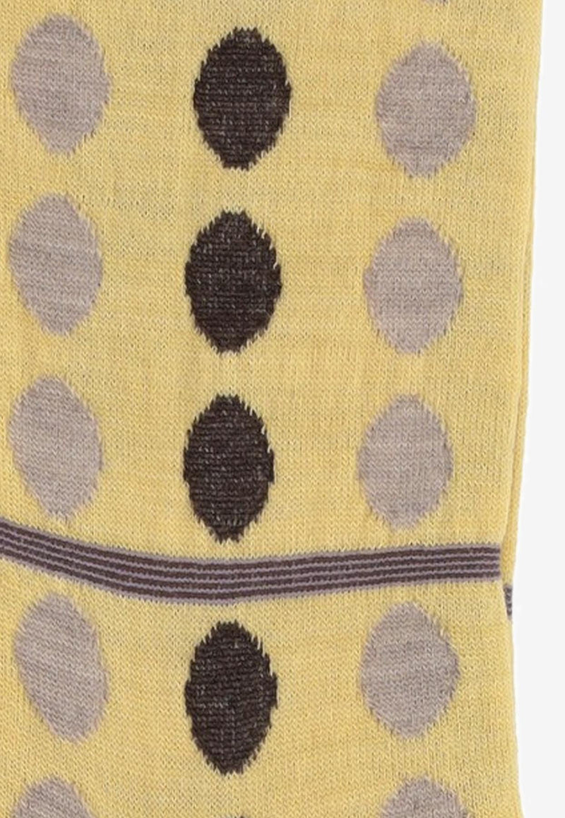 ANTIPAST Polka-Dot Pattern Socks Cream AM238A_CREAM