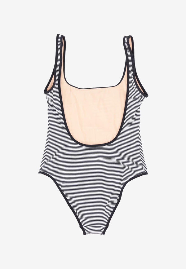 Lido Due Striped One-Piece Swimsuit Monochrome Due_Venezia
