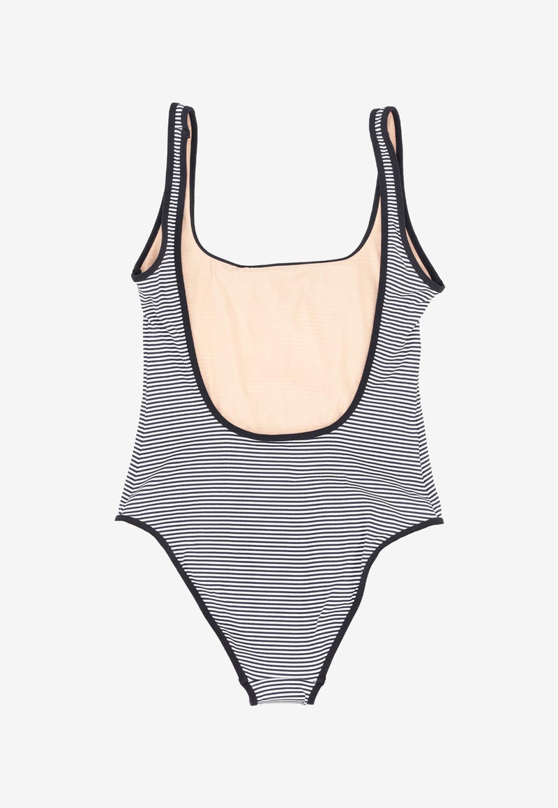 Lido Due Striped One-Piece Swimsuit Monochrome Due_Venezia