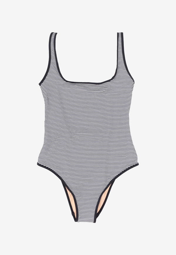 Lido Due Striped One-Piece Swimsuit Monochrome Due_Venezia