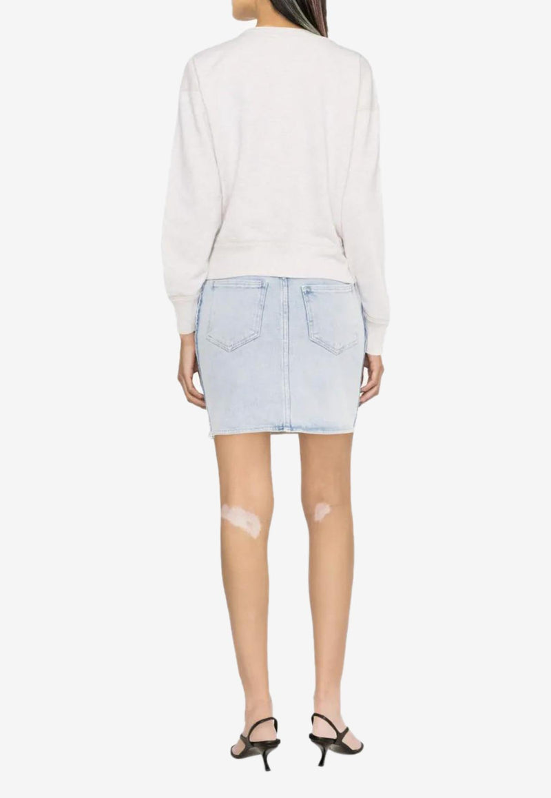 Isabel Marant Shad Crewneck Sweatshirt White SW0054FAA2M41I_23EC