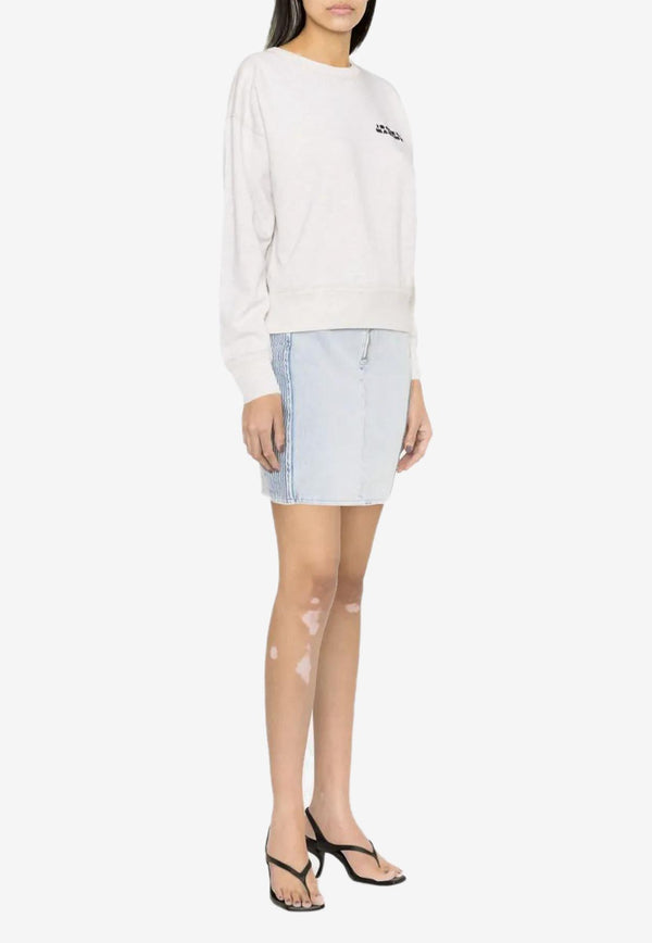 Isabel Marant Shad Crewneck Sweatshirt White SW0054FAA2M41I_23EC