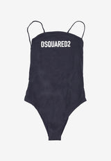 Dsquared2 Logo Print One-Piece Swimsuit Black D6BK35040_010