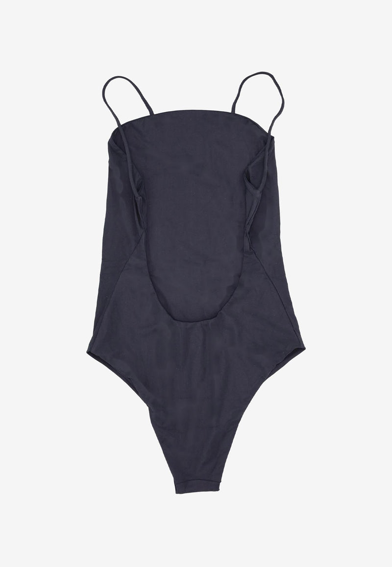 Dsquared2 Logo Print One-Piece Swimsuit Black D6BK35040_010