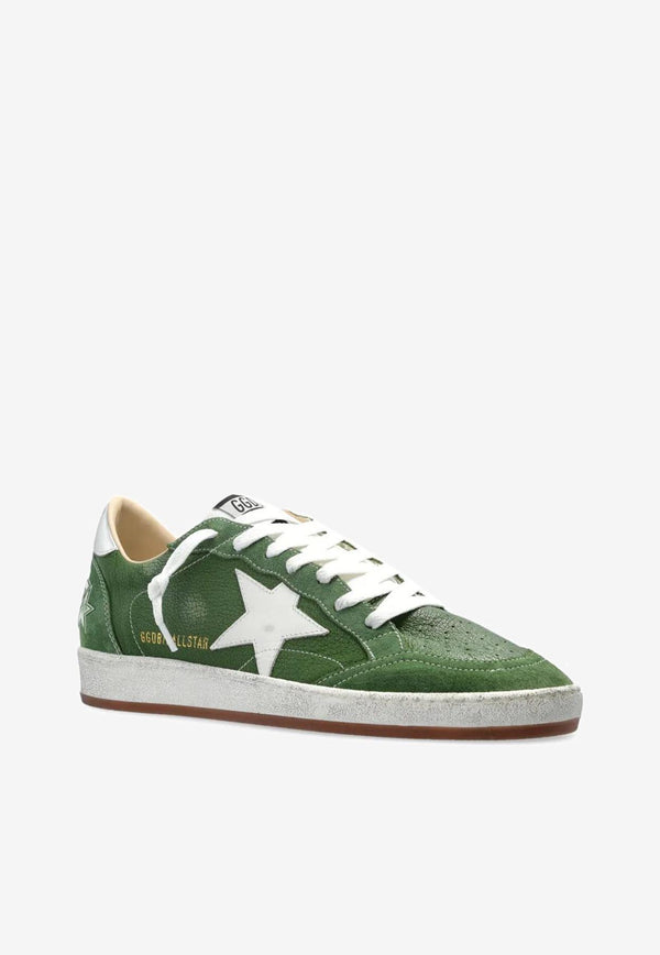 Golden Goose DB Ballstar Suede Sneakers Green GMF00117F007573_35837