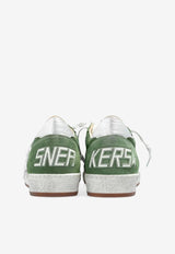 Golden Goose DB Ballstar Suede Sneakers Green GMF00117F007573_35837