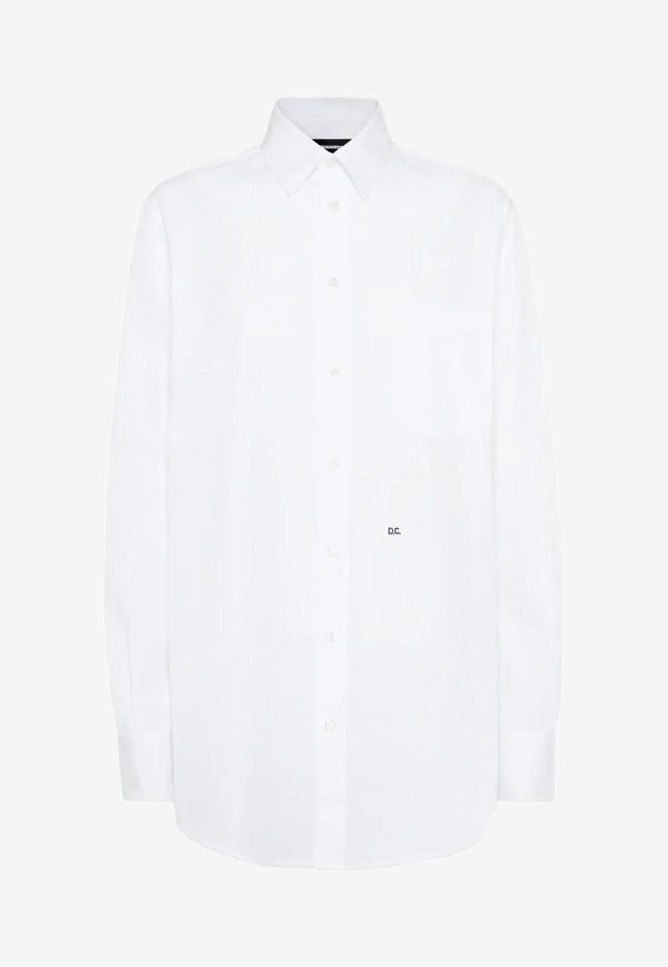 Dsquared2 Maxi Dean Long-Sleeved Shirt White S75DL0913S36275_100