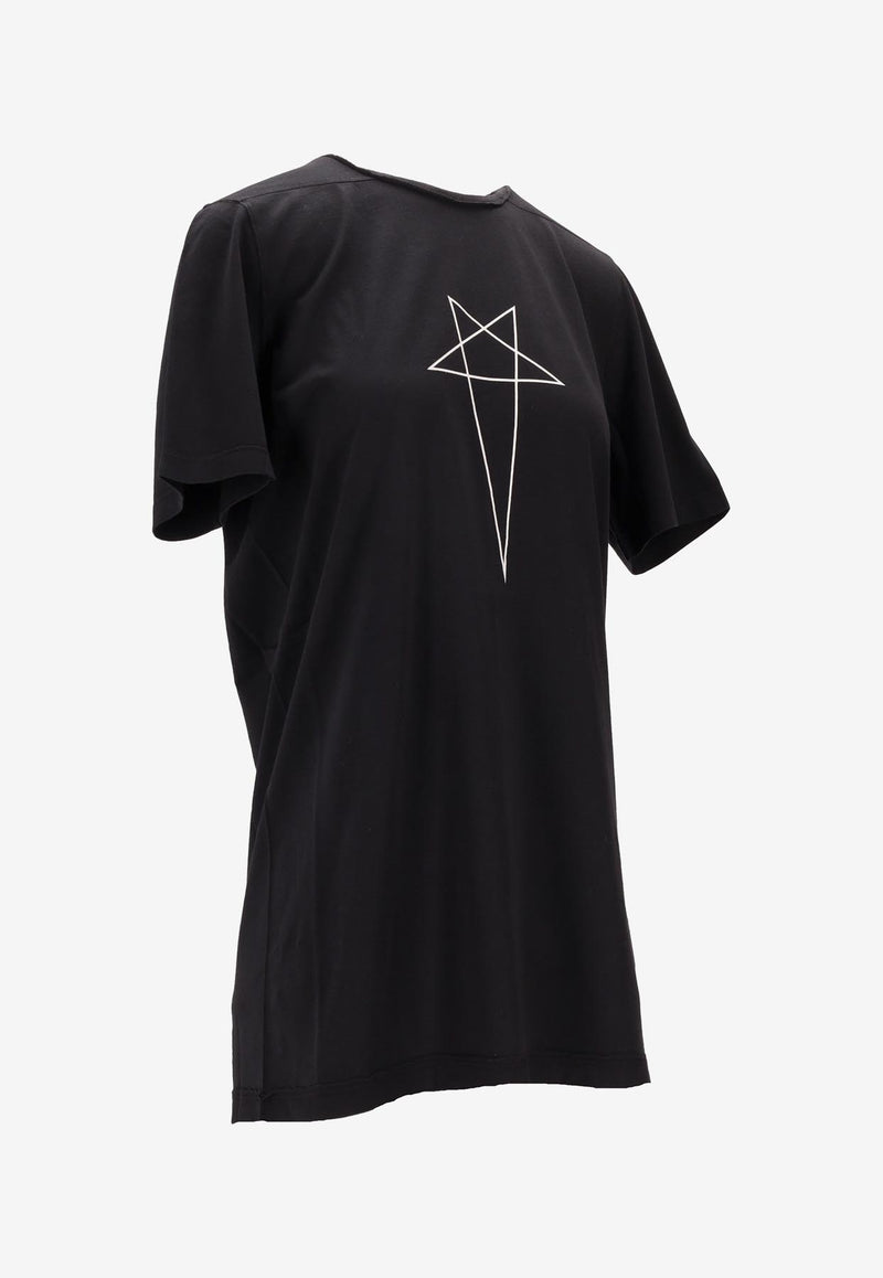 Rick Owens DRKSHDW Level T Pentagram T-shirt Black DU01E3250RNEP3P_0911