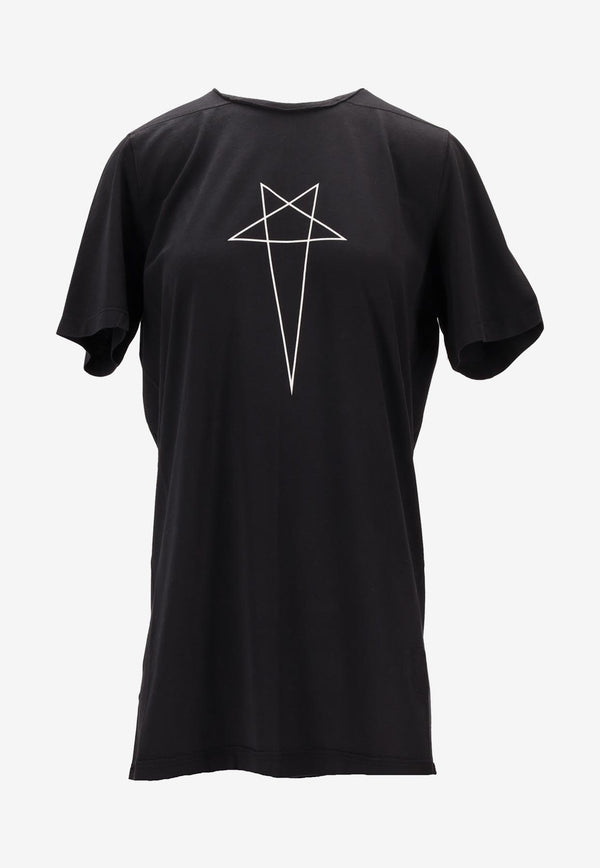 Rick Owens DRKSHDW Level T Pentagram T-shirt Black DU01E3250RNEP3P_0911
