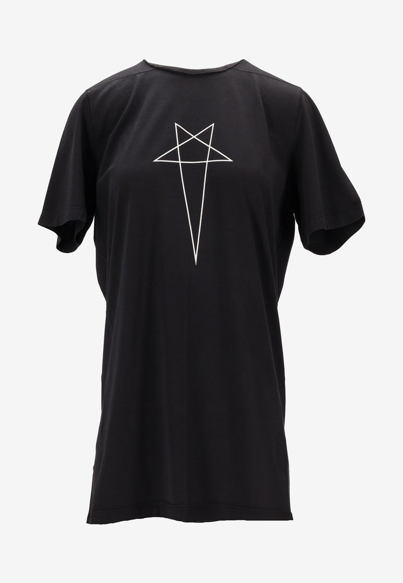 Rick Owens DRKSHDW Level T Pentagram T-shirt Black DU01E3250RNEP3P_0911
