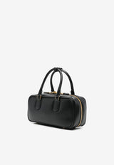 Miu Miu Large Arcadie Leather Top Handle Bag Black 5BB148VOONACR3_F0002