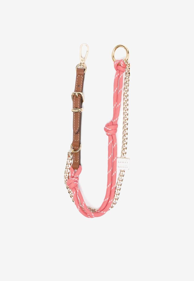 Miu Miu Cord and Leather Trick Keyring Multicolor 5TL510ACRT_F04Q8