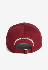 Dsquared2 Logo Embroidered Baseball Cap Burgundy BCM060305C00001_M4171