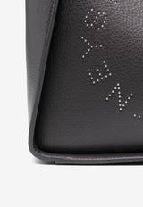 Stella McCartney Studded Logo Leather Shoulder Bag Gray 700073WP0563_1164