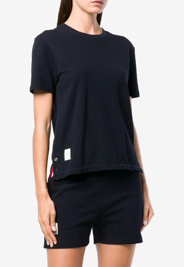 Thom Browne Classic Loopback Pique T-shirt Navy FJS013A00050_415