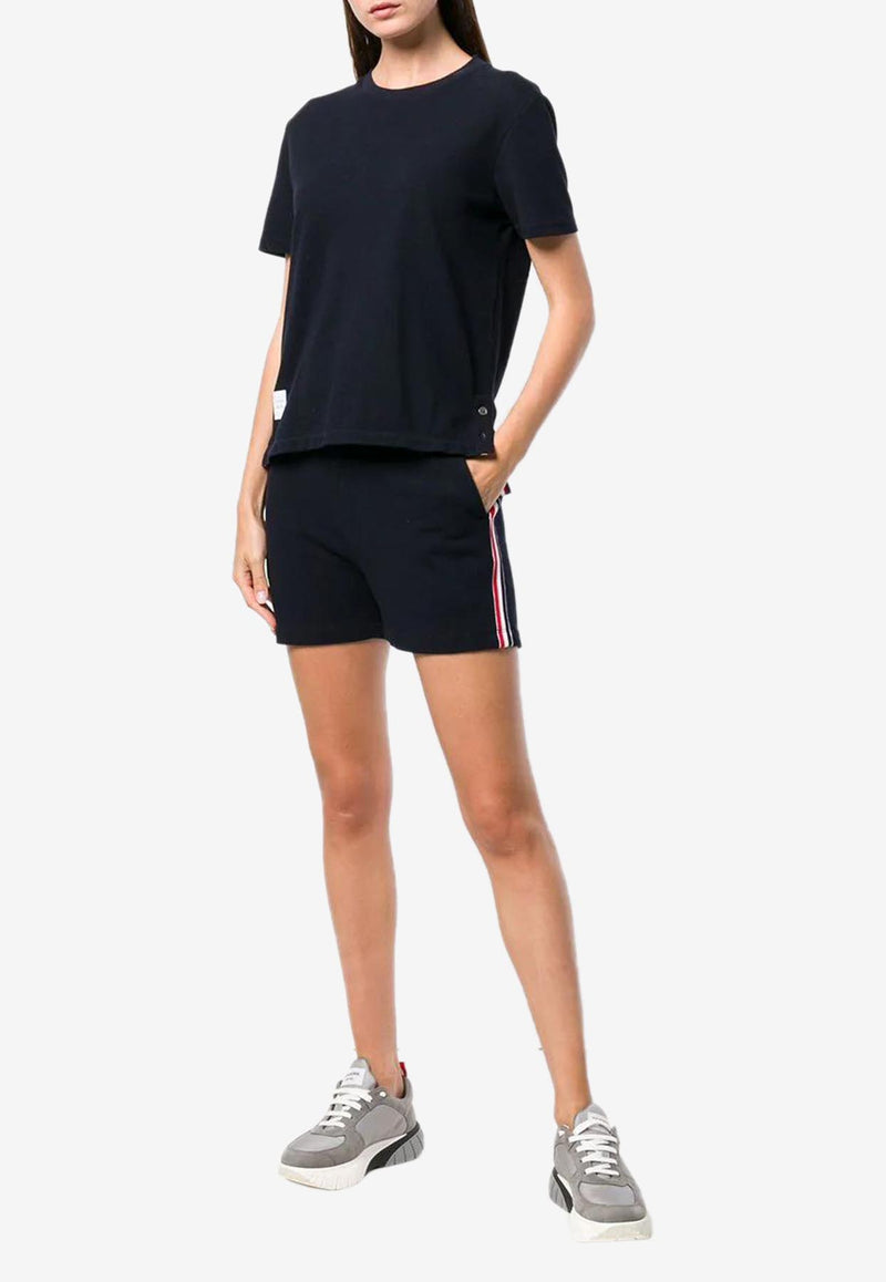 Thom Browne Classic Loopback Pique T-shirt Navy FJS013A00050_415