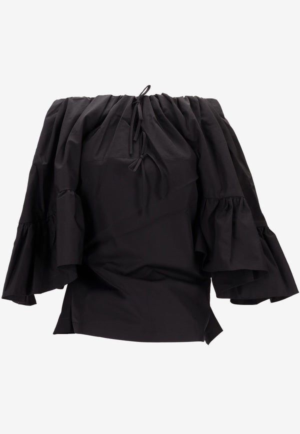Meryll Rogge Off-Shoulder Ruffled Blouse Black 500559WS25_BLACK