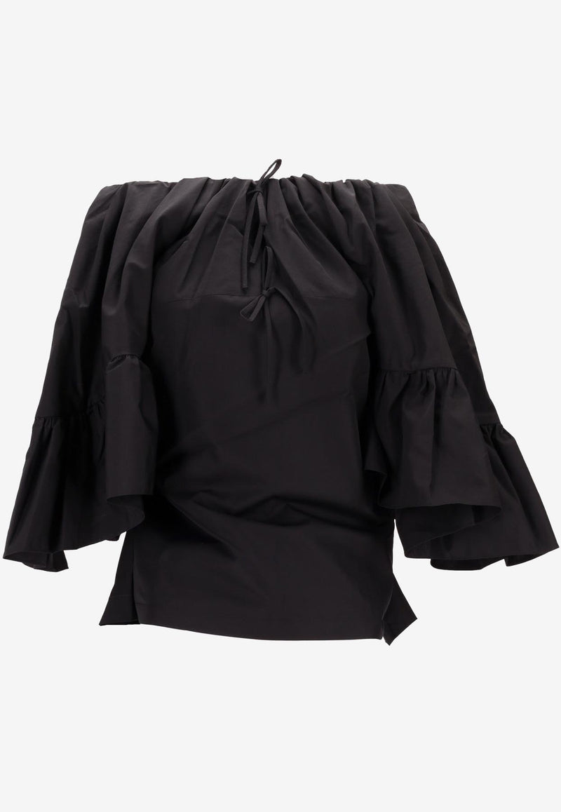 Meryll Rogge Off-Shoulder Ruffled Blouse Black 500559WS25_BLACK