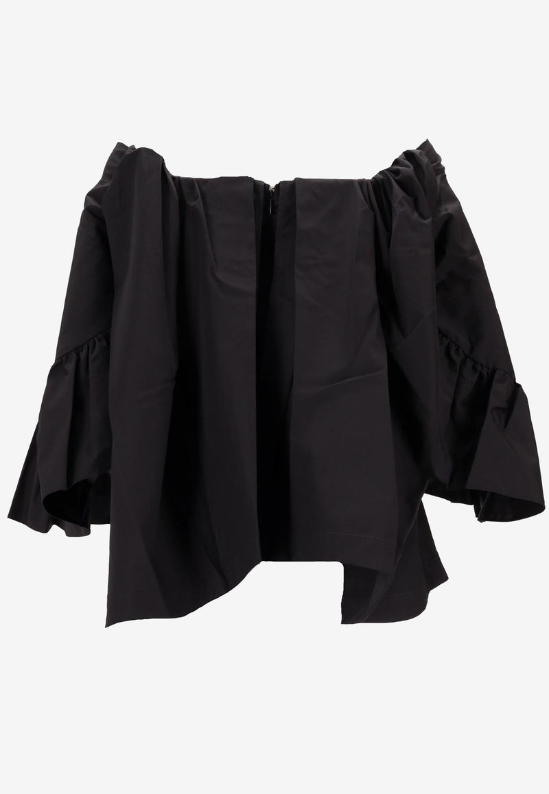 Meryll Rogge Off-Shoulder Ruffled Blouse Black 500559WS25_BLACK