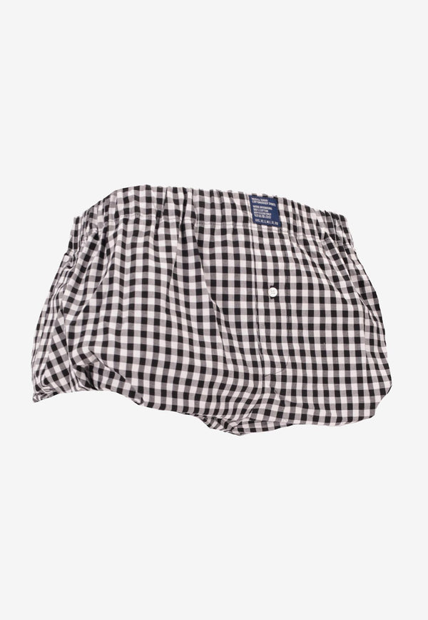 Meryll Rogge Gingham Check Boxer Bloomer White 900944US25_BLACK/WHITE