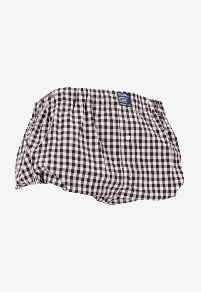 Meryll Rogge Gingham Check Boxer Bloomer White 900944US25_BLACK/WHITE