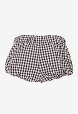 Meryll Rogge Gingham Check Boxer Bloomer White 900944US25_BLACK/WHITE