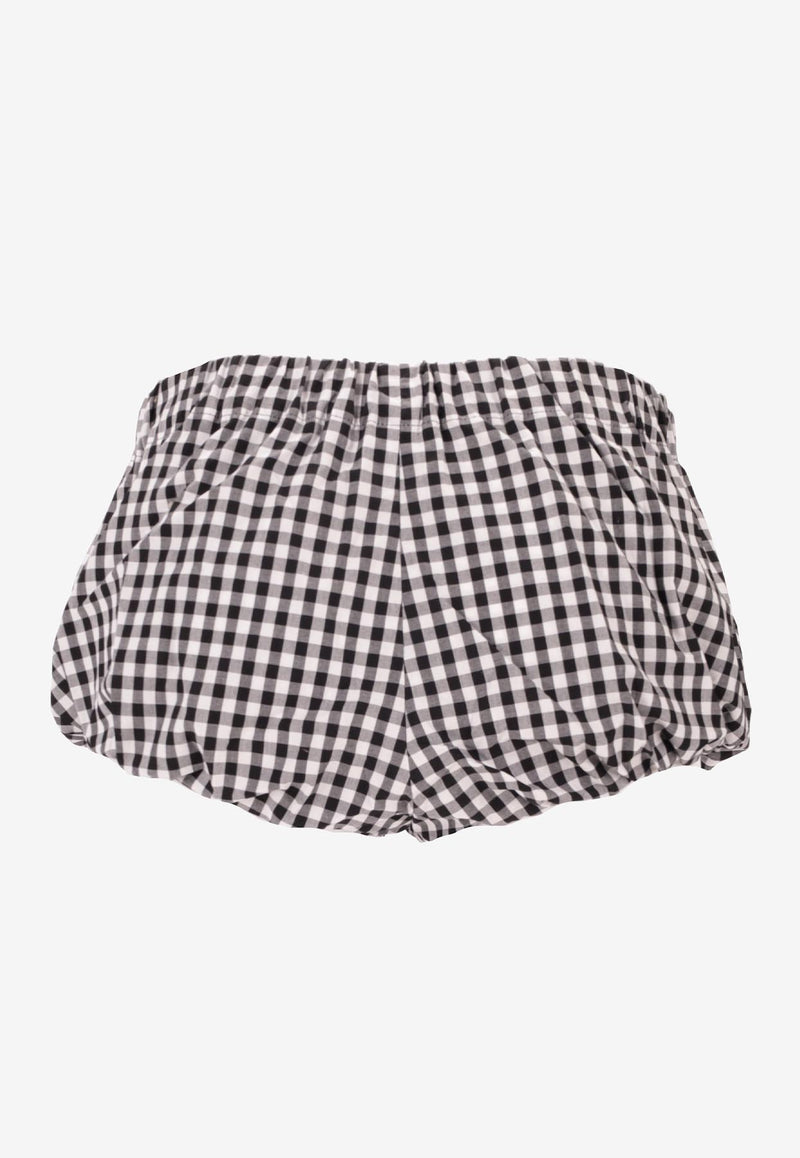 Meryll Rogge Gingham Check Boxer Bloomer White 900944US25_BLACK/WHITE