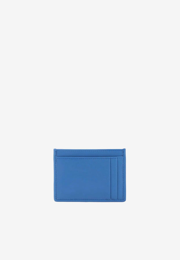 Miu Miu Matelassé Logo Plaque Leather Cardholder Blue 5MC103AFPP_F0V98