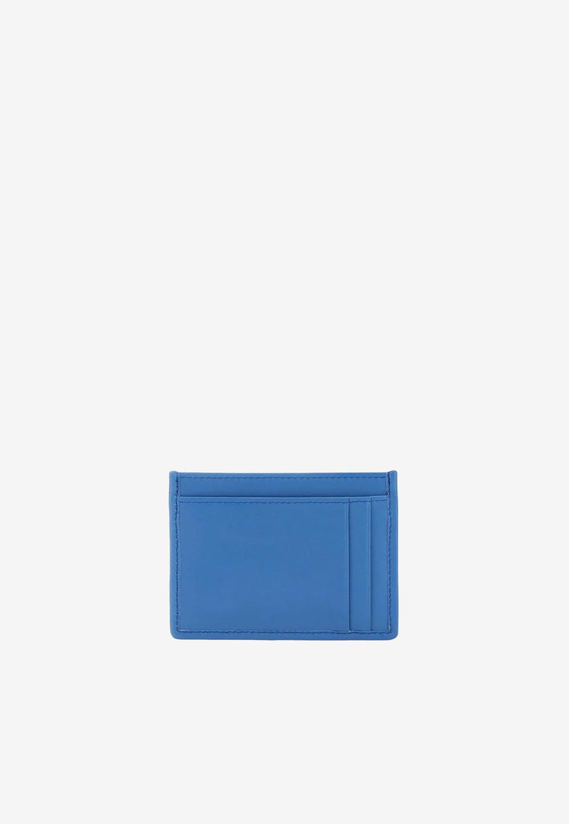 Miu Miu Matelassé Logo Plaque Leather Cardholder Blue 5MC103AFPP_F0V98